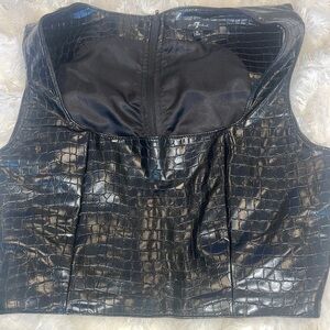 Leather like 7 for all mankind two piece set